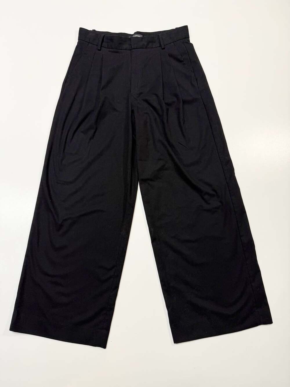 Banana Republic Womens wide Leg Size 10 Black Pleated Trousers Workwear Office E